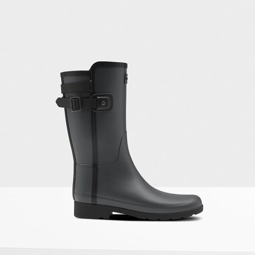 Hunter Refined Slim Fit Contrast Short Rain Boots For Womens - NZ D1507